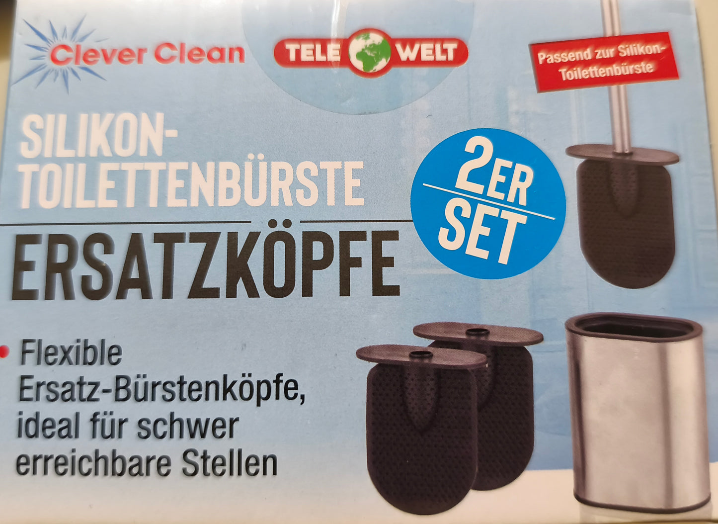 Clever Clean Silikon Toilettenbürste Ersatzköpfe