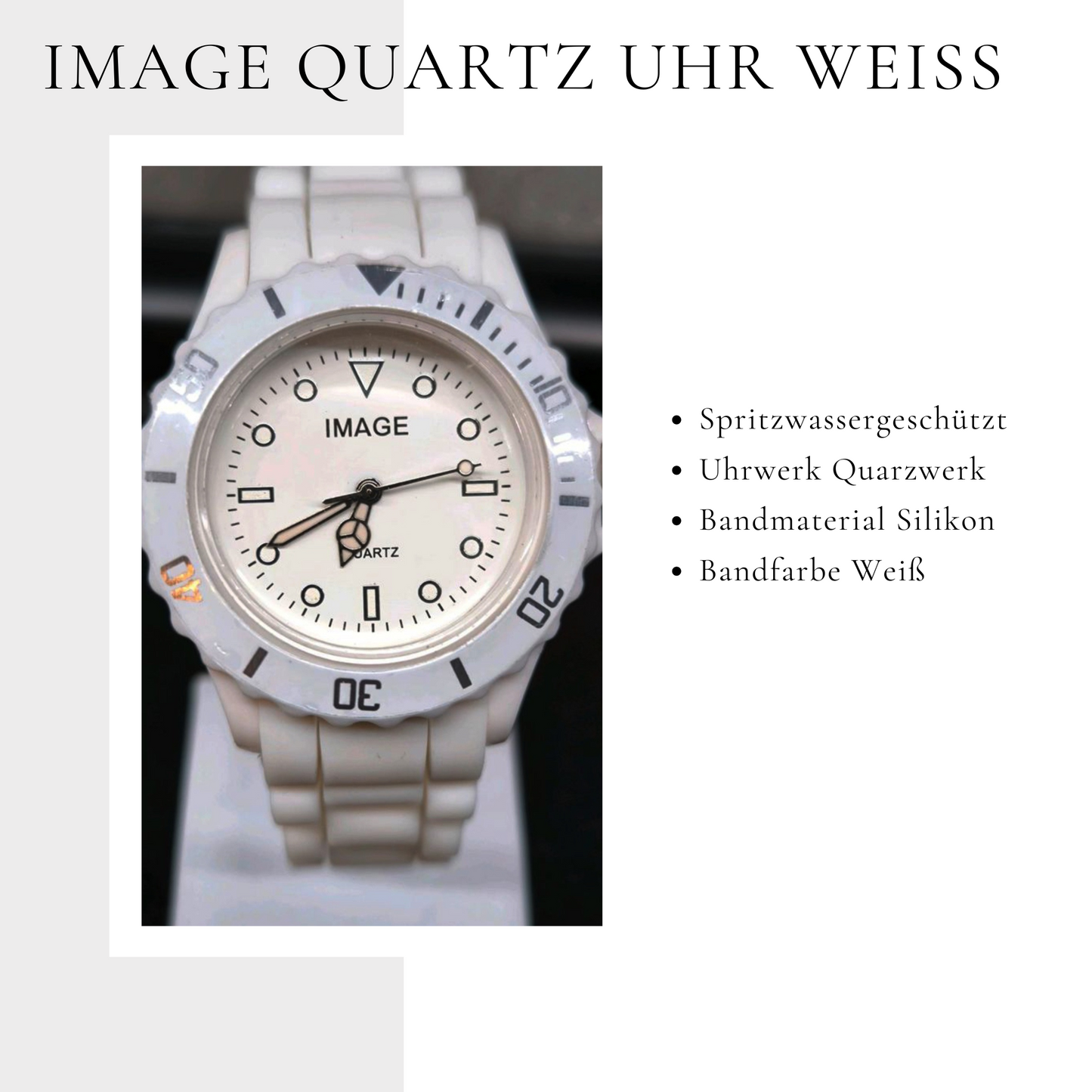 Quartz Uhr Weiß