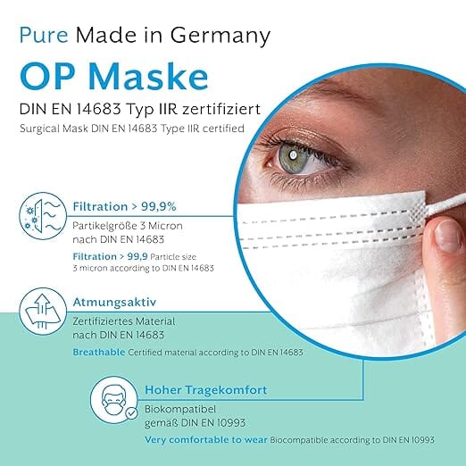 EUMEPRO Weiße OP Maske Typ IIR Masken EUMEPRO 