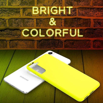 Kopie von NALIA Ultra-Dünnes Hardcase kompatibel mit Samsung Galaxy S21 Hülle, Anti-Fingerabdruck Seidig-Matt rutschfest Extra-Leicht 0,5mm Schlank, Harte Schutzhülle Handyhülle Slim-Fit Cover, Farbe:Neon Gelb - Retouren-Rebell