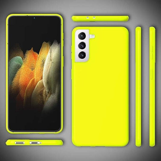 Kopie von NALIA Ultra-Dünnes Hardcase kompatibel mit Samsung Galaxy S21 Hülle, Anti-Fingerabdruck Seidig-Matt rutschfest Extra-Leicht 0,5mm Schlank, Harte Schutzhülle Handyhülle Slim-Fit Cover, Farbe:Neon Gelb - Retouren-Rebell