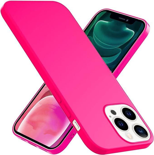 NALIA Bunte Neon Silikonhülle kompatibel mit iPhone 13 Pro Hülle, Intensive Farbe rutschfest Samtig Weich Gummiert, Stoßfest Dünn Soft Case Handyhülle Silikon Schutzhülle Gel Cover Etui, Farbe:Pink - Retouren-Rebell