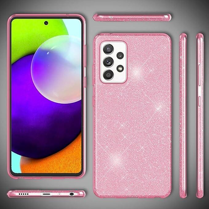 NALIA Glitzer Hülle kompatibel mit Samsung Galaxy A52 5G / A52 / A52s 5G Handyhülle, Bling Silikon Cover Case Glänzend Glitter Bumper Phone Etui Strass Diamant Handy-Tasche Schutzhülle, Farbe:Pink - Retouren-Rebell